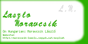 laszlo moravcsik business card