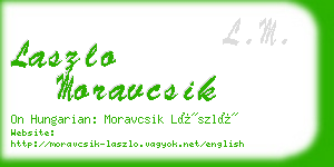 laszlo moravcsik business card